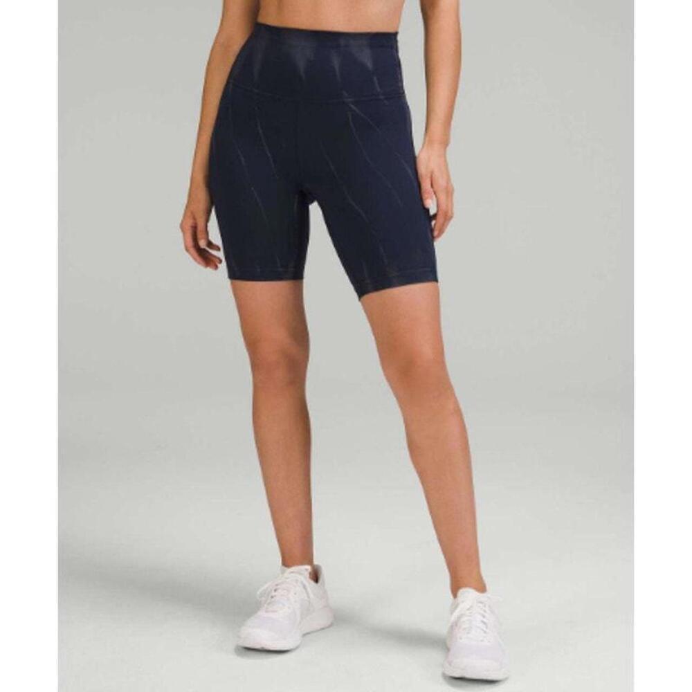 EUC Lululemon Wunder Train High-Rise Short 8" Sun-Bleach Wash True Navy  Size 6 - Picture 3 of 7